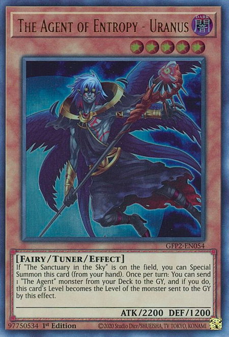 The Agent of Entropy - Uranus - Ghosts From the Past: The 2nd Haunting YuGiOh trading card