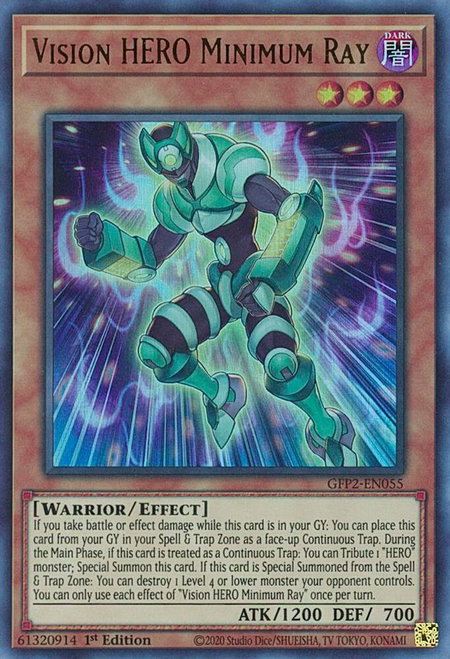 Vision HERO Minimum Ray - Ghosts From the Past: The 2nd Haunting YuGiOh trading card