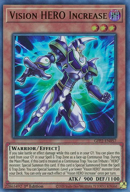 Vision HERO Increase - Ghosts From the Past: The 2nd Haunting YuGiOh trading card