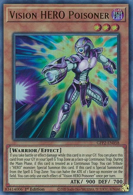 Vision HERO Poisoner - Ghosts From the Past: The 2nd Haunting YuGiOh trading card