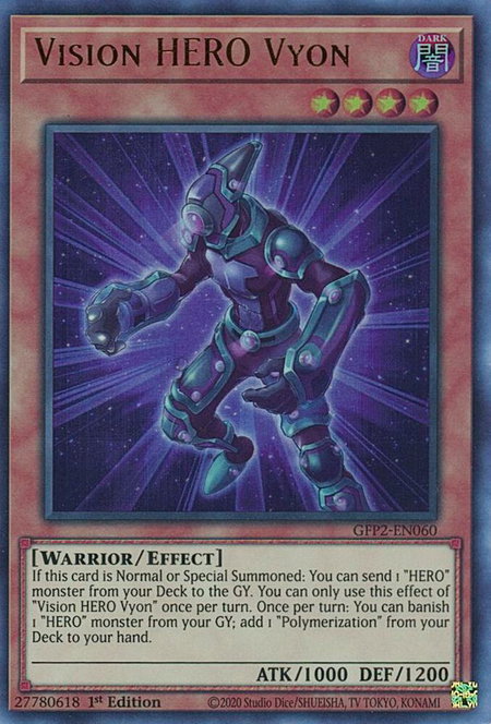 Vision HERO Vyon - Ghosts From the Past: The 2nd Haunting YuGiOh trading card