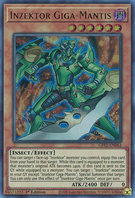 Inzektor Giga-Mantis - Ghosts From the Past: The 2nd Haunting YuGiOh trading card