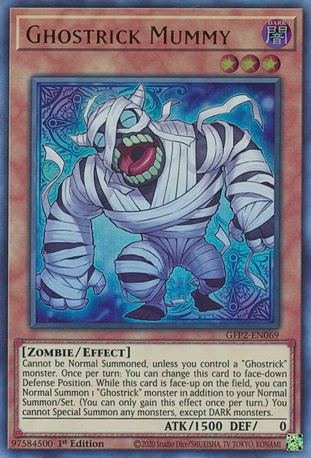Ghostrick Mummy - Ghosts From the Past: The 2nd Haunting YuGiOh trading card