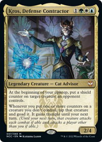 Kros, Defense Contractor - Commander: Streets of New Capenna (NCC) #7 - Mythic Magic: The Gathering Trading Card