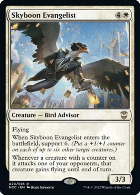 Skyboon Evangelist - Commander: Streets of New Capenna Magic: The Gathering trading card