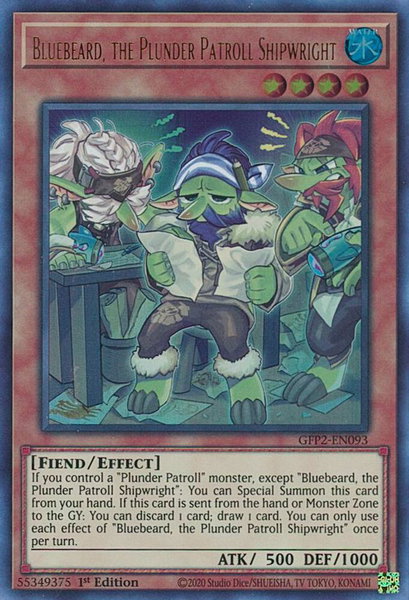 Bluebeard, the Plunder Patroll Shipwright trading card from Ghosts From the Past: The 2nd Haunting Bluebeard, the Plunder Patroll Shipwright - Ghosts From the Past: The 2nd Haunting YuGiOh trading card