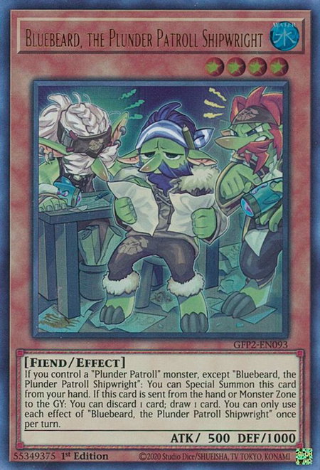 Bluebeard, the Plunder Patroll Shipwright - Ghosts From the Past: The 2nd Haunting YuGiOh trading card