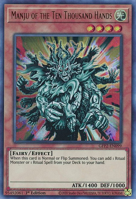 Manju of the Ten Thousand Hands - Ghosts From the Past: The 2nd Haunting YuGiOh trading card
