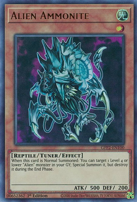 Alien Ammonite - Ghosts From the Past: The 2nd Haunting YuGiOh trading card