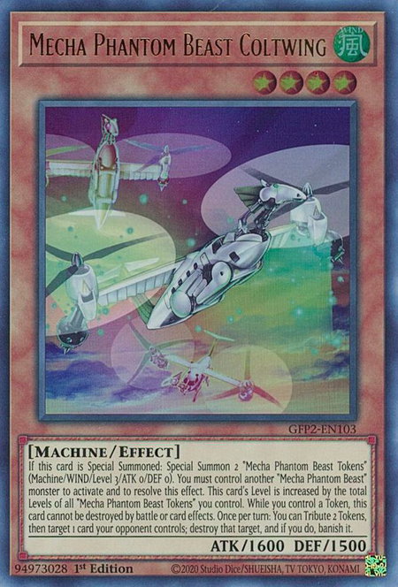 Mecha Phantom Beast Coltwing - Ghosts From the Past: The 2nd Haunting YuGiOh trading card