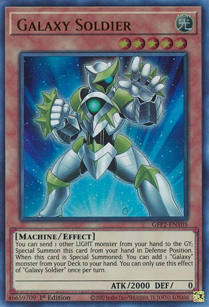 Galaxy Soldier trading card from Ghosts From the Past: The 2nd Haunting Galaxy Soldier - Ghosts From the Past: The 2nd Haunting YuGiOh trading card