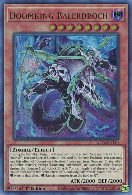 Doomking Balerdroch - Ghosts From the Past: The 2nd Haunting YuGiOh trading card
