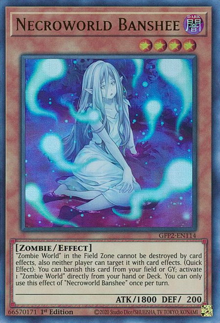 Necroworld Banshee - Ghosts From the Past: The 2nd Haunting YuGiOh trading card