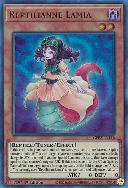 Reptilianne Lamia - Ghosts From the Past: The 2nd Haunting YuGiOh trading card
