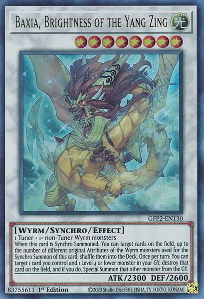 Baxia, Brightness of the Yang Zing - Ghosts From the Past: The 2nd Haunting YuGiOh trading card