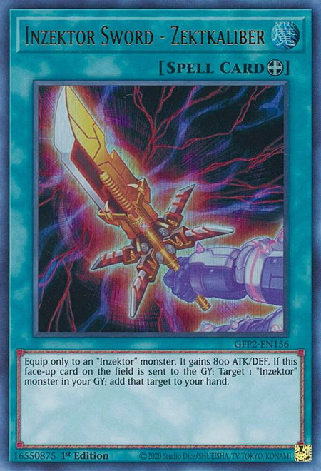 Inzektor Sword - Zektkaliber trading card from Ghosts From the Past: The 2nd Haunting Inzektor Sword - Zektkaliber - Ghosts From the Past: The 2nd Haunting YuGiOh trading card