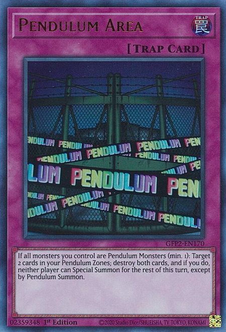 Pendulum Area - Ghosts From the Past: The 2nd Haunting YuGiOh trading card