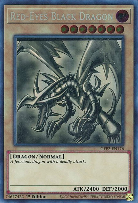 Red-Eyes Black Dragon (Ghost Rare) - Ghosts From the Past: The 2nd Haunting YuGiOh trading card