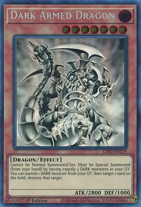 Dark Armed Dragon (Ghost Rare) trading card from Ghosts From the Past: The 2nd Haunting Dark Armed Dragon (Ghost Rare) - Ghosts From the Past: The 2nd Haunting YuGiOh trading card