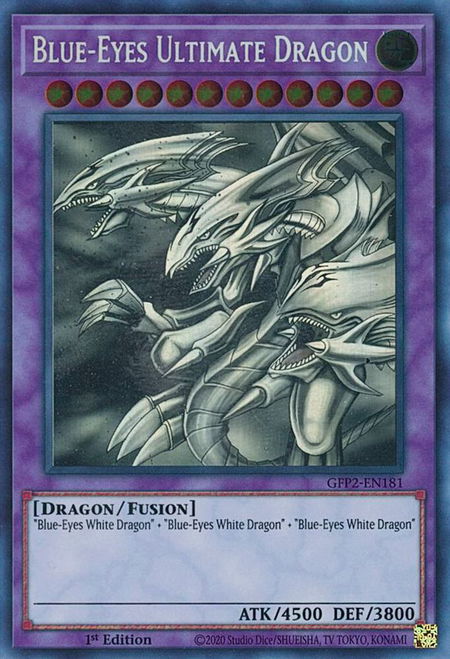 Blue-Eyes Ultimate Dragon (Ghost Rare) - Ghosts From the Past: The 2nd Haunting YuGiOh trading card