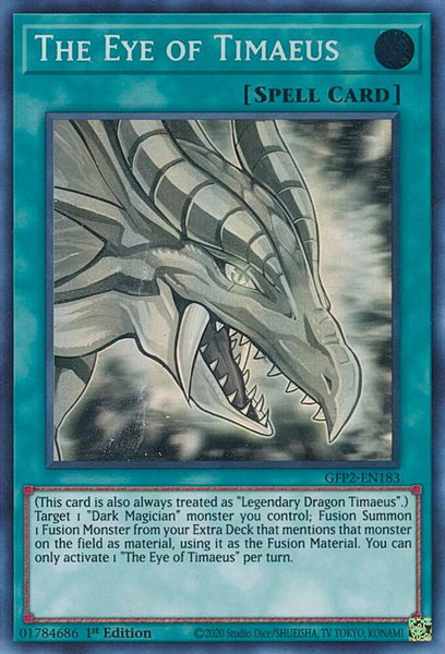 The Eye of Timaeus (Ghost Rare) - Ghosts From the Past: The 2nd Haunting YuGiOh trading card