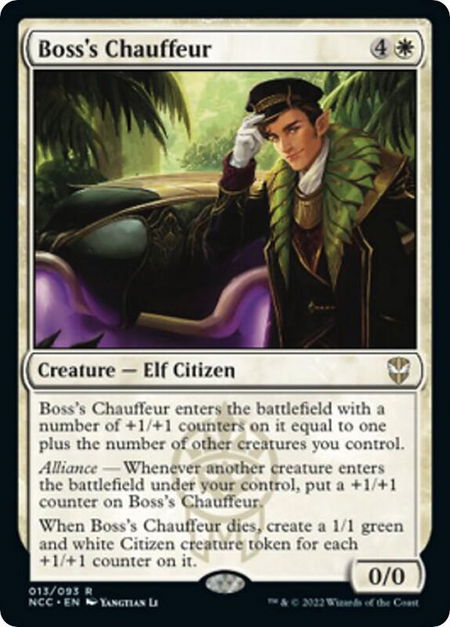 Boss's Chauffeur - Commander: Streets of New Capenna Magic: The Gathering trading card