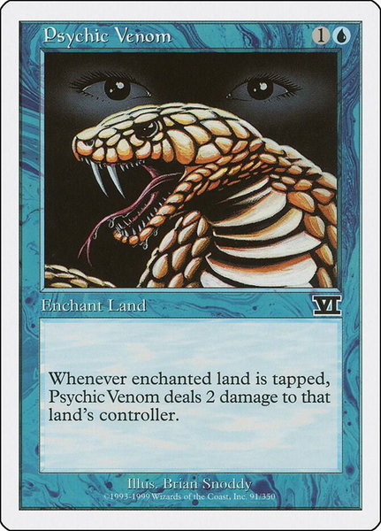Psychic Venom trading card from Classic Sixth Edition Psychic Venom - Classic Sixth Edition Magic: The Gathering trading card