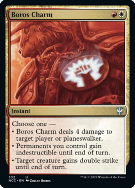 Boros Charm trading card from Commander: Streets of New Capenna Boros Charm - Commander: Streets of New Capenna Magic: The Gathering trading card