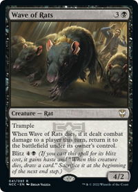 Wave of Rats - Commander: Streets of New Capenna (NCC) #41 - Rare Magic: The Gathering Trading Card