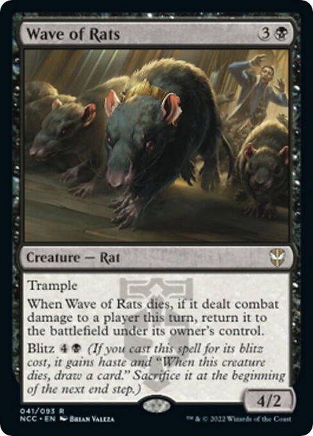 Wave of Rats - Commander: Streets of New Capenna Magic: The Gathering trading card