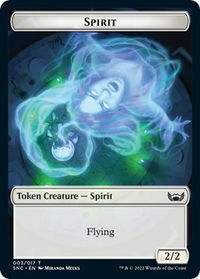Spirit Token - Streets of New Capenna (SNC) #3 - Token Magic: The Gathering Trading Card