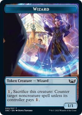 Wizard Token - Streets of New Capenna Magic: The Gathering trading card