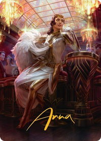Elspeth Resplendent Art Card (3/81) (Gold-Stamped Signature) - Art Series: Streets of New Capenna (ASSNC) #3 - Special Magic: The Gathering Trading Card