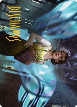 Giada, Font of Hope Art Card (4/81) (Gold-Stamped Signature) trading card from Art Series: Streets of New Capenna Giada, Font of Hope Art Card (4/81) (Gold-Stamped Signature) - Art Series: Streets of New Capenna Magic: The Gathering trading card