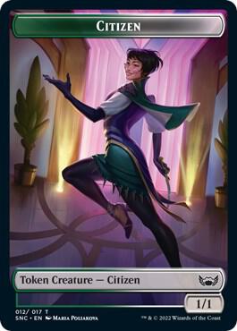 Citizen Token - Streets of New Capenna Magic: The Gathering trading card