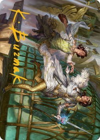 Daring Escape Art Card (Gold-Stamped Signature) - Art Series: Streets of New Capenna (ASSNC) #18 - Special Magic: The Gathering Trading Card