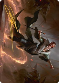 Fleetfoot Dancer Art Card (Gold-Stamped Signature) - Art Series: Streets of New Capenna (ASSNC) #26 - Special Magic: The Gathering Trading Card