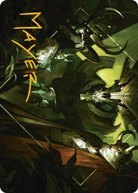 Meeting of the Five Art Card (Gold-Stamped Signature) - Art Series: Streets of New Capenna (ASSNC) #30 - Special Magic: The Gathering Trading Card