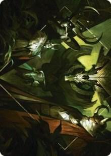 Meeting of the Five Art Card - Art Series: Streets of New Capenna Magic: The Gathering trading card