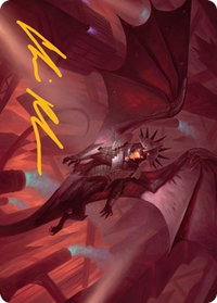 Ziatora, the Incinerator Art Card (Gold-Stamped Signature) - Art Series: Streets of New Capenna (ASSNC) #33 - Special Magic: The Gathering Trading Card