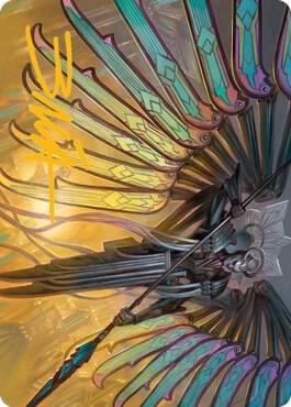 Paragon of Modernity Art Card (Gold-Stamped Signature) trading card from Art Series: Streets of New Capenna Paragon of Modernity Art Card (Gold-Stamped Signature) - Art Series: Streets of New Capenna Magic: The Gathering trading card