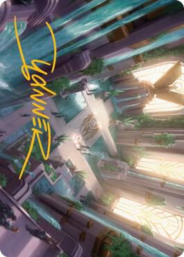 Spara's Headquarters Art Card (Gold-Stamped Signature) - Art Series: Streets of New Capenna Magic: The Gathering trading card