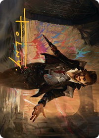 Anhelo, the Painter Art Card (Gold-Stamped Signature) - Art Series: Streets of New Capenna (ASSNC) #38 - Special Magic: The Gathering Trading Card