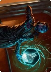 Kamiz, Obscura Oculus Art Card trading card from Art Series: Streets of New Capenna Kamiz, Obscura Oculus Art Card - Art Series: Streets of New Capenna Magic: The Gathering trading card