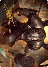 Perrie, the Pulverizer Art Card (Gold-Stamped Signature) - Art Series: Streets of New Capenna (ASSNC) #43 - Special Magic: The Gathering Trading Card