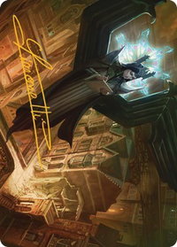 Angelic Sleuth Art Card (Gold-Stamped Signature) - Art Series: Streets of New Capenna (ASSNC) #48 - Special Magic: The Gathering Trading Card