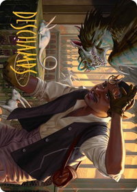 Bennie Bracks, Zoologist Art Card (Gold-Stamped Signature) - Art Series: Streets of New Capenna (ASSNC) #49 - Special Magic: The Gathering Trading Card