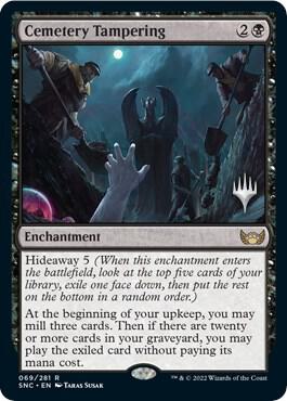 Cemetery Tampering - Promo Pack: Streets of New Capenna Magic: The Gathering trading card