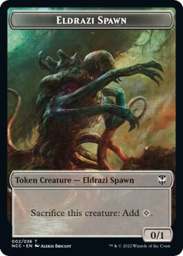 Eldrazi Spawn // Human Double-Sided Token - Commander: Streets of New Capenna Magic: The Gathering trading card
