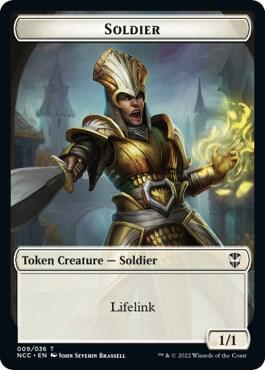 Soldier // Cat Beast Double-Sided Token - Commander: Streets of New Capenna Magic: The Gathering trading card